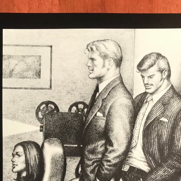 Art PagePrint from TOM of FINLAND Book Retrospective #1 1988 Jailer Keys Bi TF86 - Picture 3 of 3